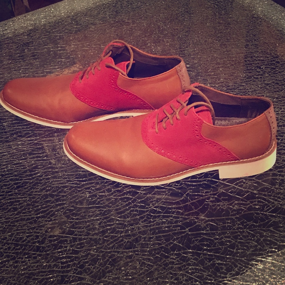 Brown leather and Red Suede Cole Haan - Unique!
